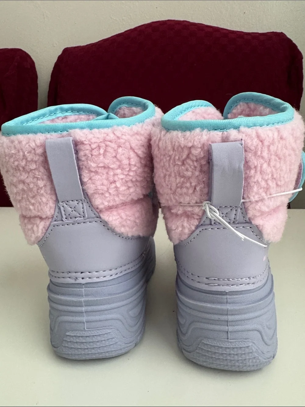 Ozark Trail Pink and Light Blue Kids Winter Boots